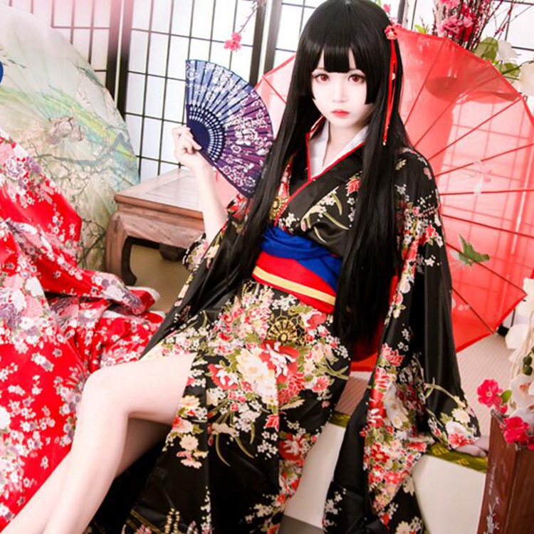 Jifa Style Long Straight Hair Three Knife Flat Wig Girl Soft