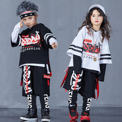 Street dance for children clothing Boy a juvenile Hip hop clothes Dance costume Jazz Costume girl costume The tide.