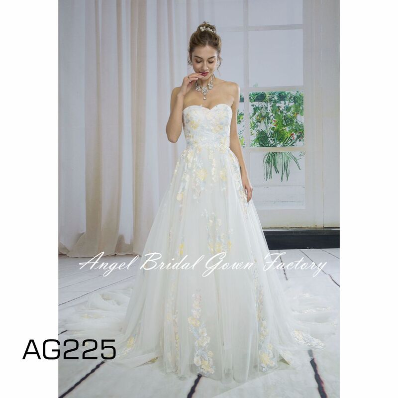 Color Lace Wedding Dress Fantasy Fairy Fashion Avant-garde A Skirt Church Large Trailing Foreign Trade Original 2018