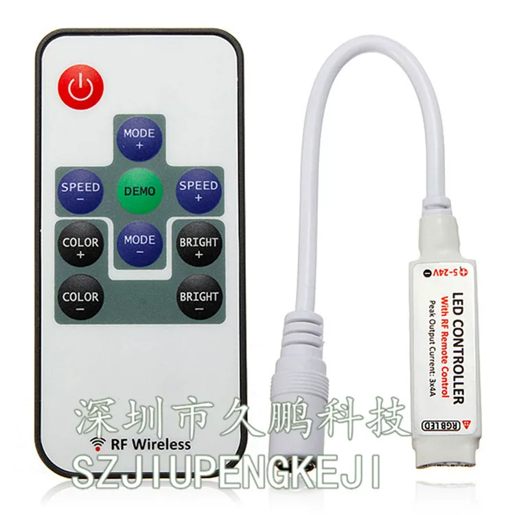 Wireless small LED controller, colorful light strip, 10 keys, remote control