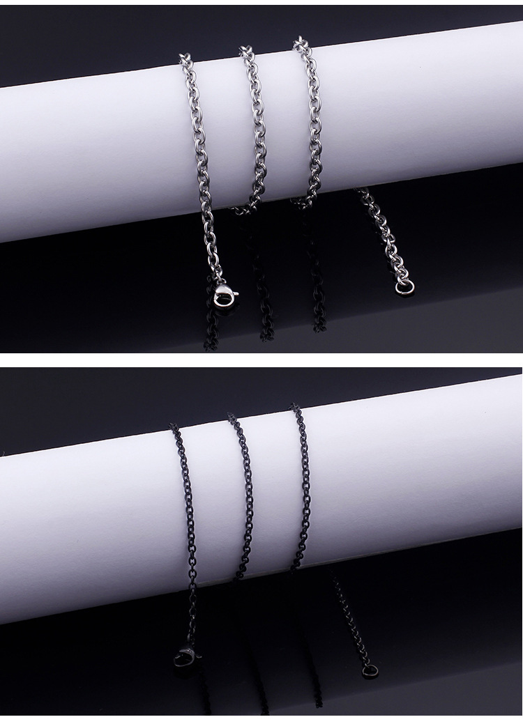 Waterproof Non Tarnish, Plating Craft PVD Coated 18K Gold Plated Geometric Titanium Steel Fashion Waterproof Non Tarnish Necklace