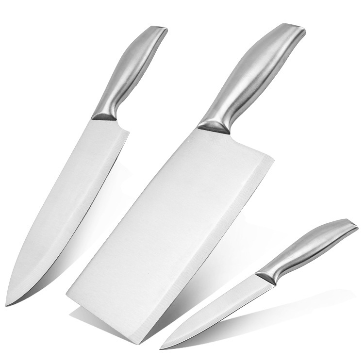 廚房刀具三件套裝不鏽鋼家用菜刀砍切廚師水果刀套裝 不鏽鋼套刀