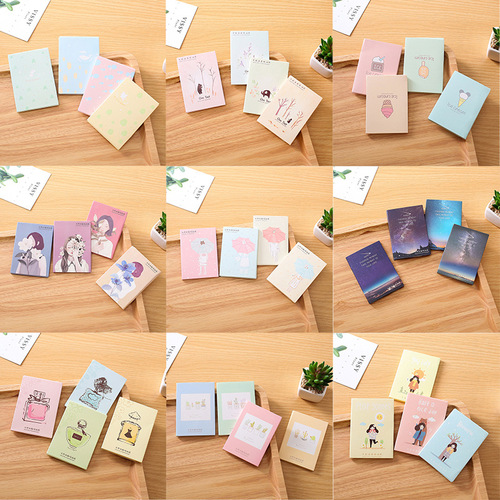 Beauty tools men and women facial blue mask oil-absorbing paper Korean cute cartoon linen oil-absorbing paper for makeup touch-up