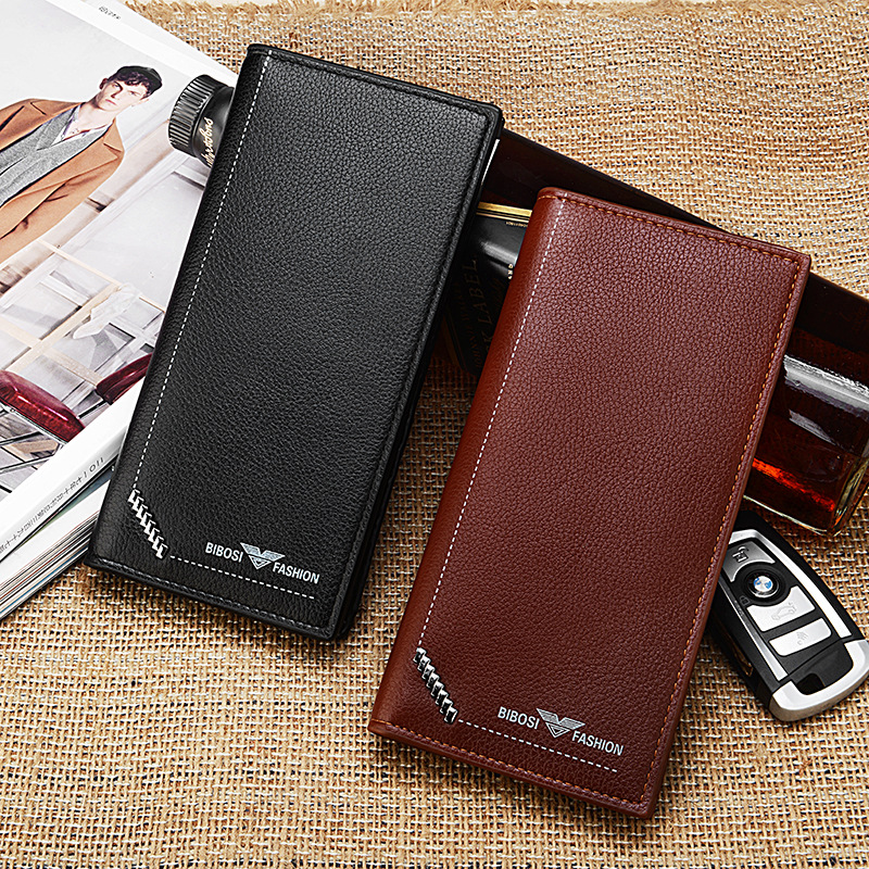 钱包男长款 2018新款青年韩版男士皮夹休闲商务学生皮夹卡包|ms