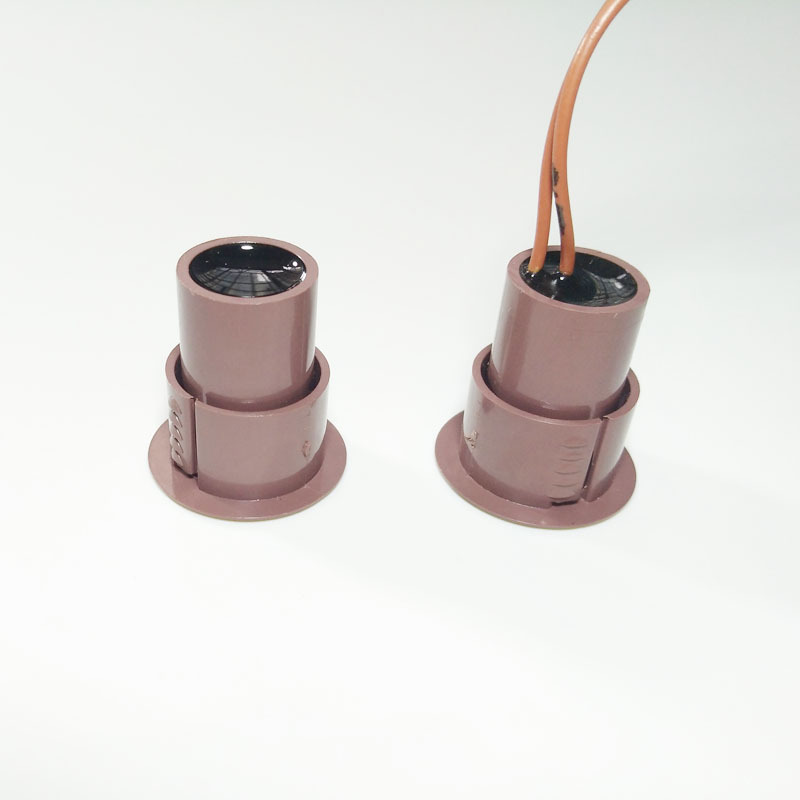 大圆门磁开关12V嵌入式报警开关有线门磁常闭信号弱电门磁开关