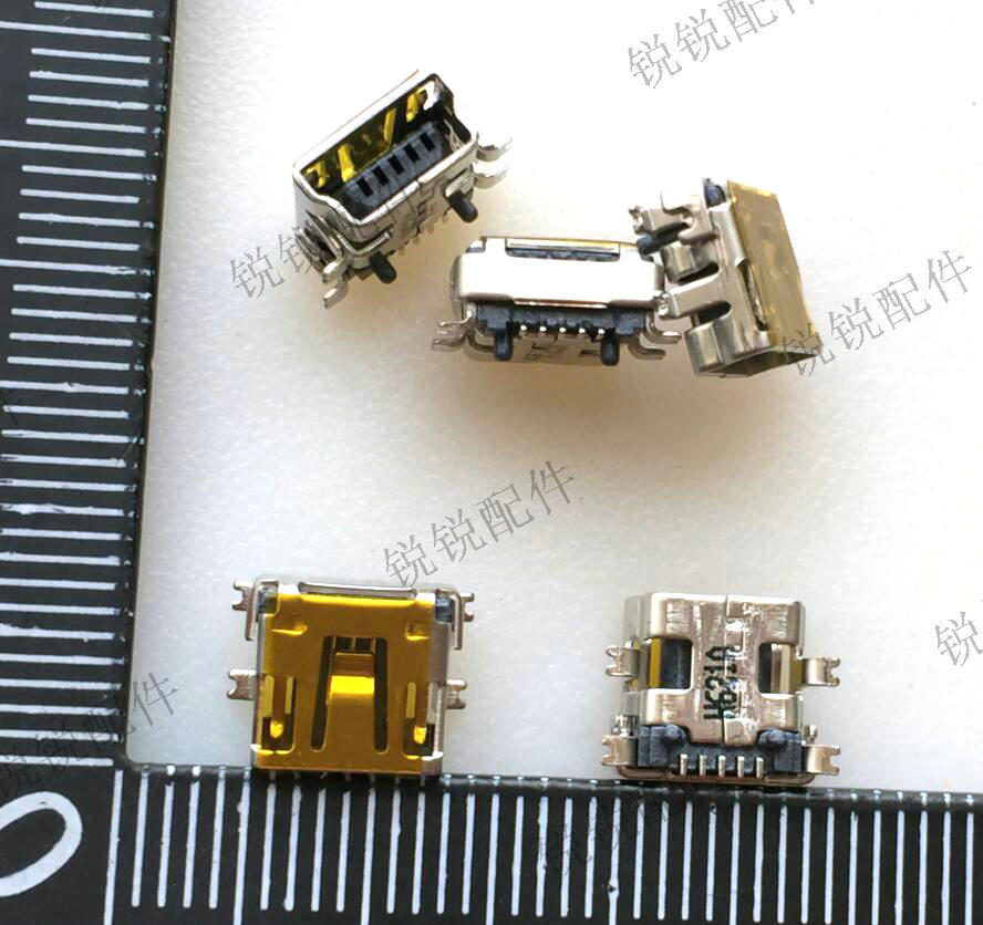 富士康 MINI USB母座 T口 5P 贴片 MP3/4 USB充电接口 连接器-阿里巴巴