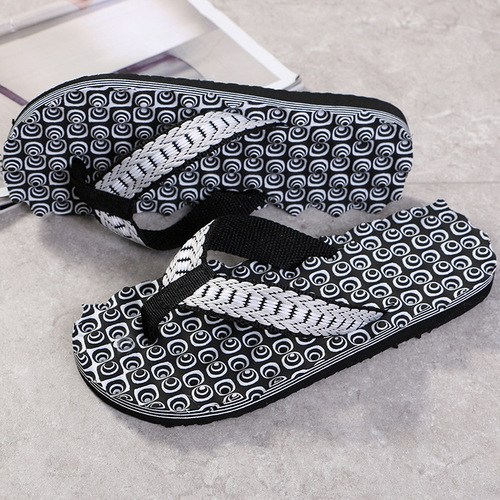  summer trend men's massage flip-flops wedge heel flip-flops beach casual slippers wholesale factory direct supply