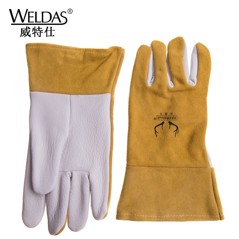 威特仕10-2374氩弧焊手套男士长款工业手套作业维修专用防护手套