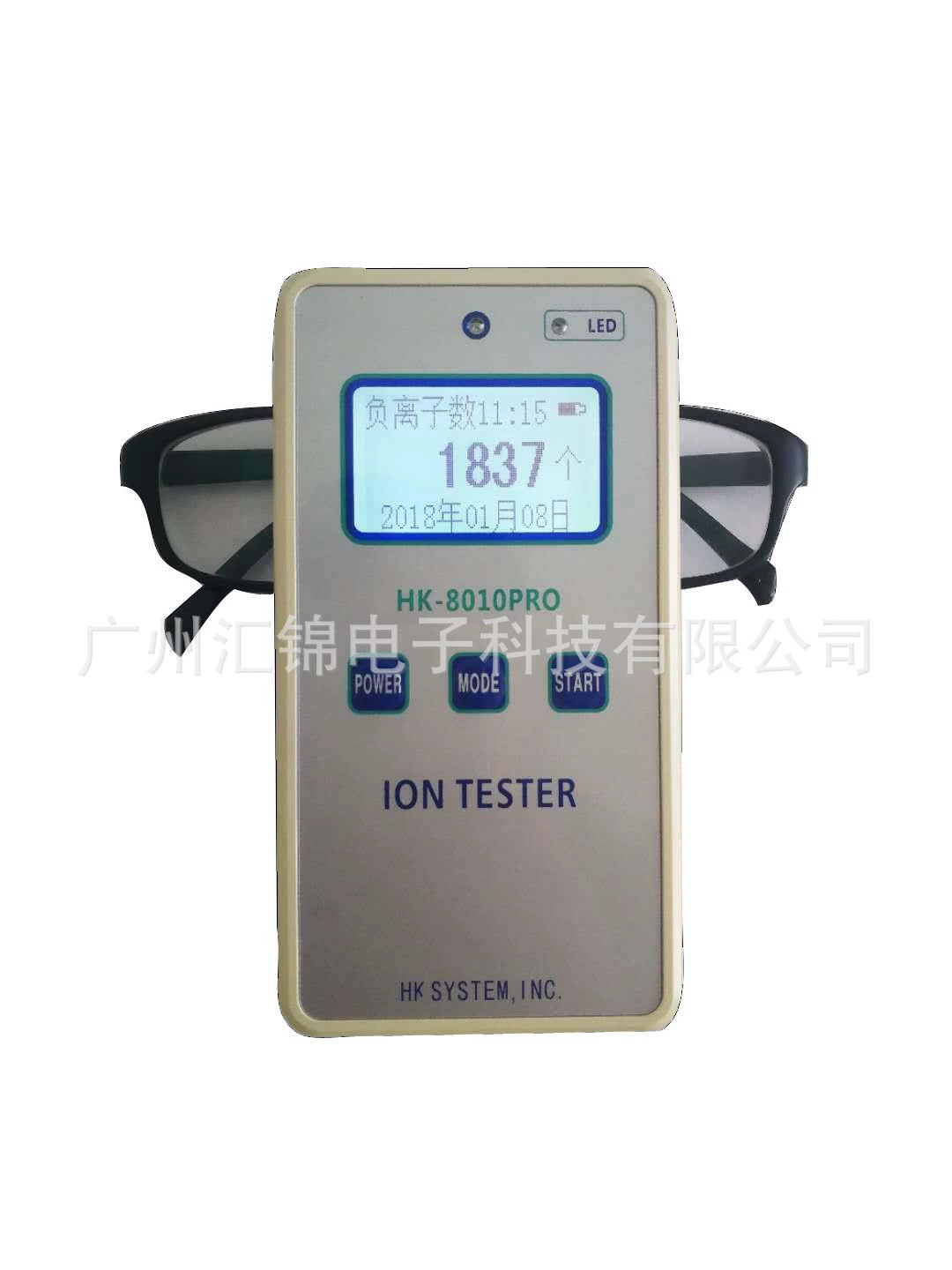 HK-8010PRO высокоточный перезаряжаемый тип твердого отрицательного иона детектор очки, плитка и т. Д.