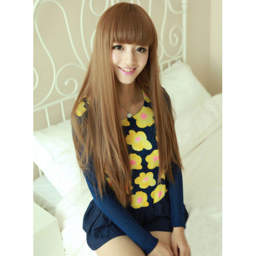 Wig Female Long Straight Hair Fluffy European And American Wig Wholesale display picture 1