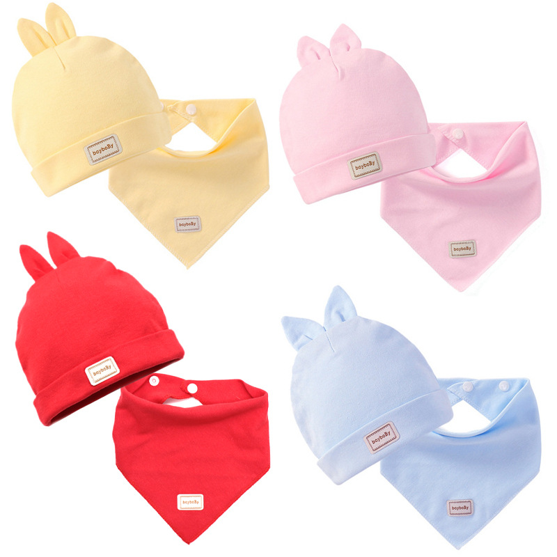 Tire cap Bandage Infants Hat keep warm Newborn Tire cap cotton Autumn and winter men and women baby Cold proof Sets of headgear