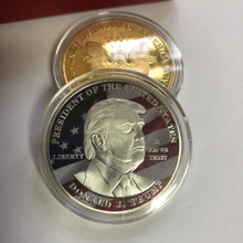 外币硬币新品 美国总统 美国之鹰 特朗普浮雕彩喷 外销外贸纪念币