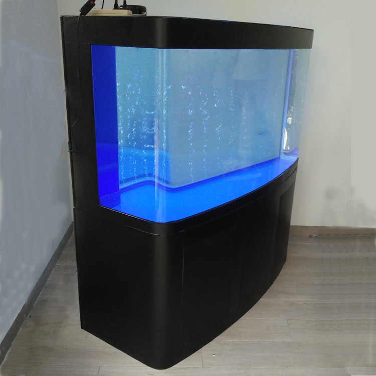 Glass fish tank large ecological gold fish tank arc arc arc arched aquarium bottom filter new dragon fish tank manufacturer wholesale