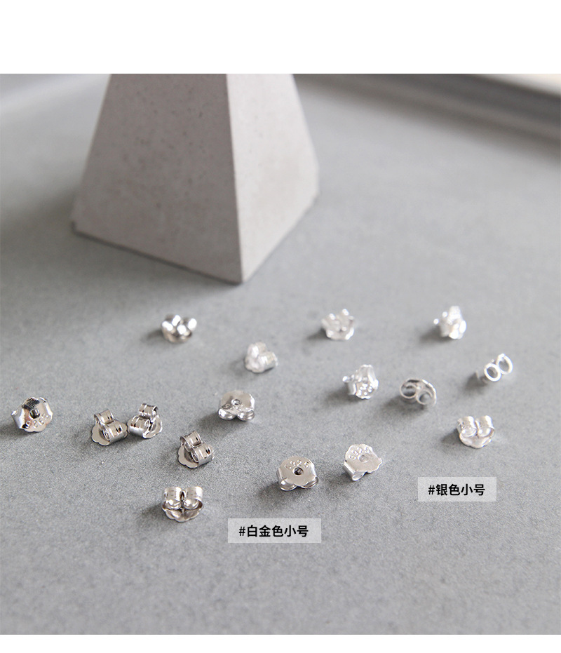 1g Weight 0.03µm Gold Plating Thickness Long-Lasting Plated Gold Plating Process Korean Geometric Sterling Silver Earplugs Accessories Wholesale