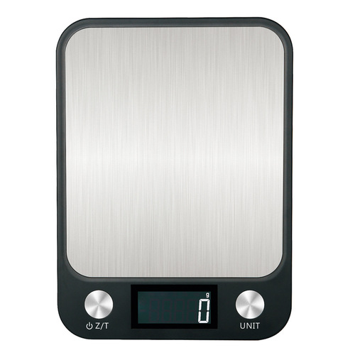 Flat stainless steel kitchen scale 5kg rechargeable small electronic scale food food weighing baking gram weighing platform scale 10kg