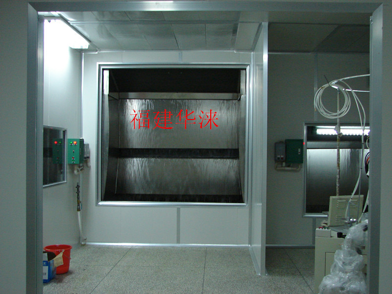 福建漳州华涞喷漆水洗台 水帘柜喷油喷漆房 家具厂喷漆水洗工作台