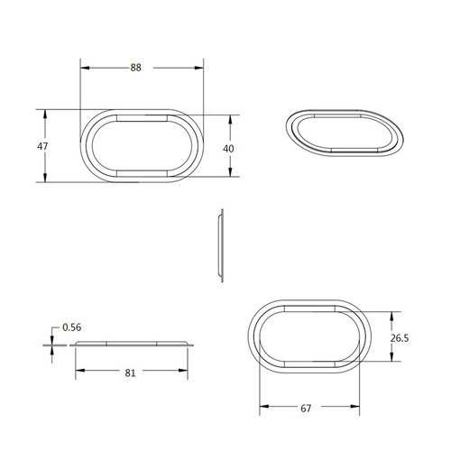 5090被动振动膜被动板 加强低音低频膜 辐射器橡胶振膜