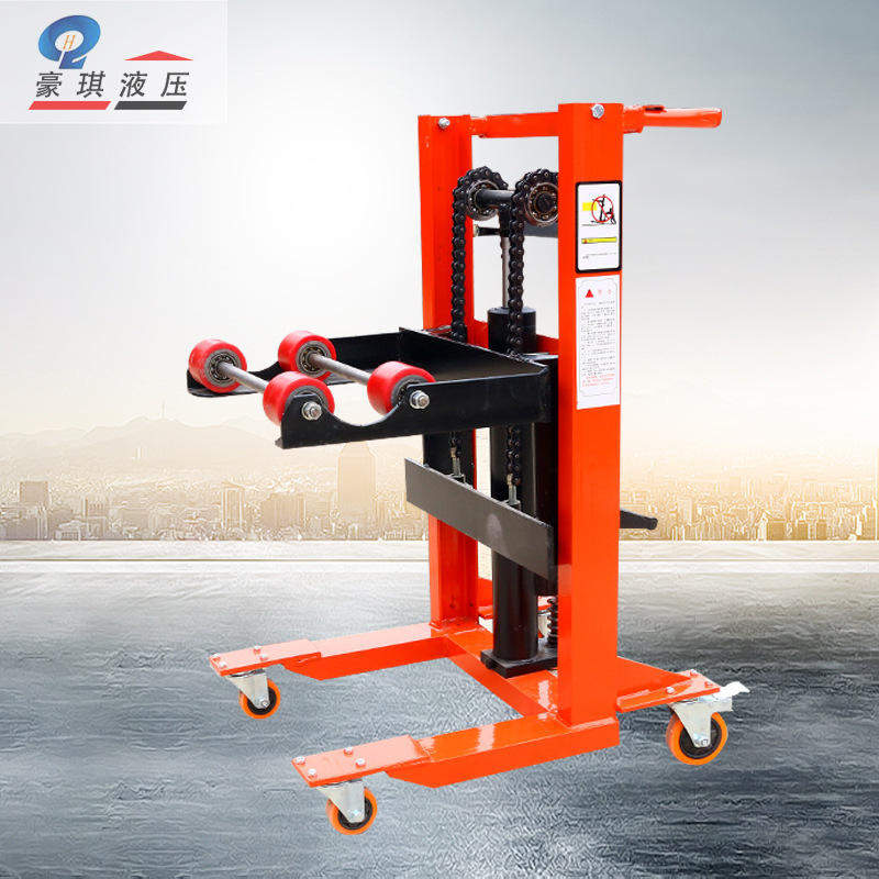 批发胶辊用堆高搬运车塑料卷膜卷筒上料几印刷机械用工位车油压车
