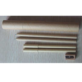 纸制环保铅笔圆珠笔卷笔刀文具套装 欧美创意文具 低碳环保多功能