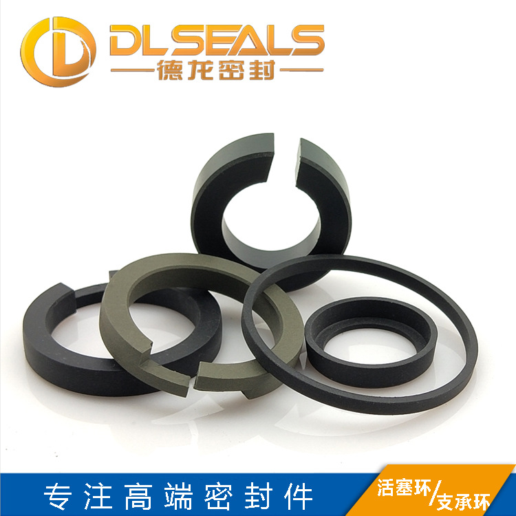 供应四氟导向环碳纤维PTFE耐磨环油缸气缸支撑环轴用密封圈阻尼圈