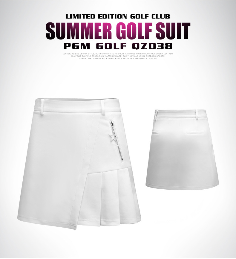 Váy golf nữ xếp ly ngắn mùa hè — QZ038 Màu Đỏ, QZ038 màu xanh lam, QZ038 màu trắng, QZ038 màu xanh hải quân chi tiết 6