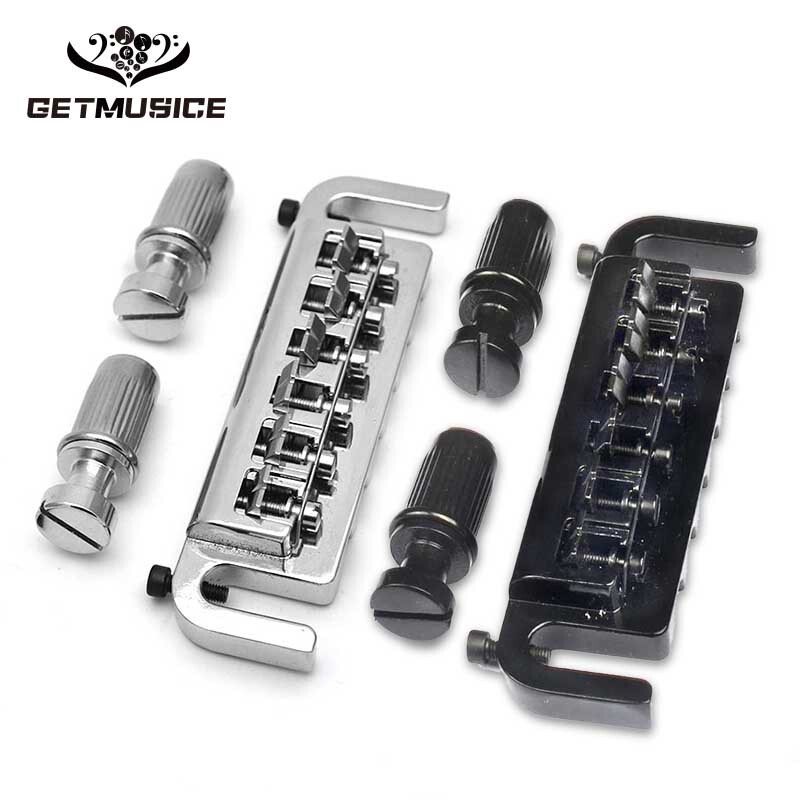 Electric Guitar All-in-One Bridge Silver Pull Plate Six Strings