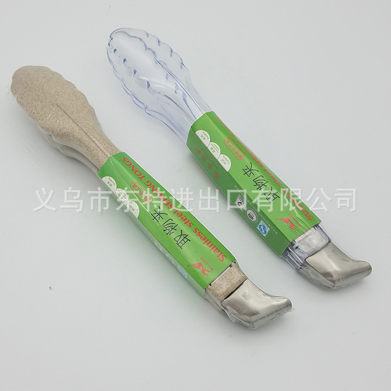 Factory direct sales of plastic transparent food tongs, buffet tongs, bread and pastry tongs, baking supplies, salad and vegetable tongs detail image 2