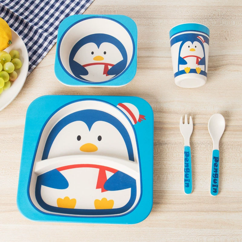 Creative ecological tableware for feeding, children's set for kindergarten, cartoon dinner plate