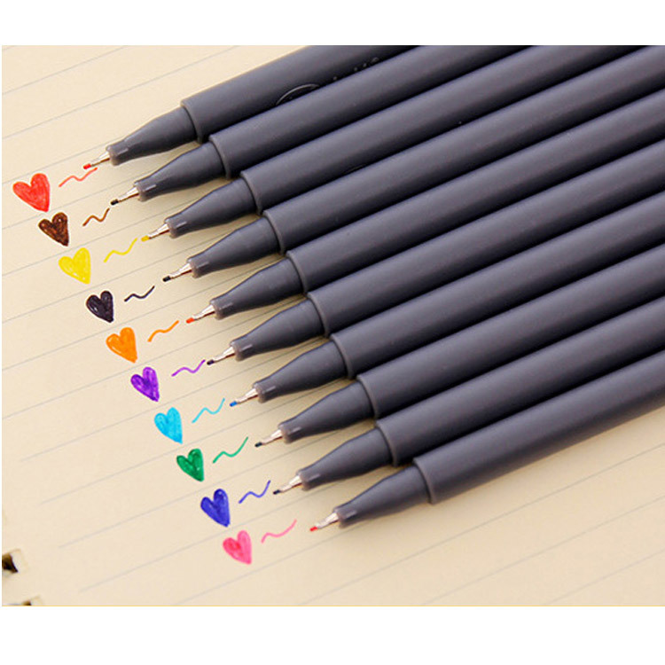 软头水彩笔超细彩色勾线笔手抄报工具画笔绘画笔套装|ms