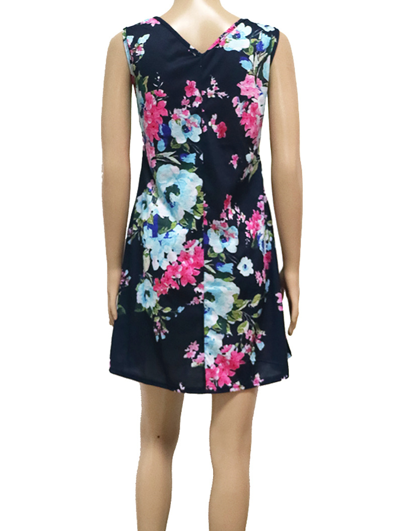 Sleeveless Floral Print Mini Dress Trendy Summer Style Versatile for Casual Outings Wholesale Available