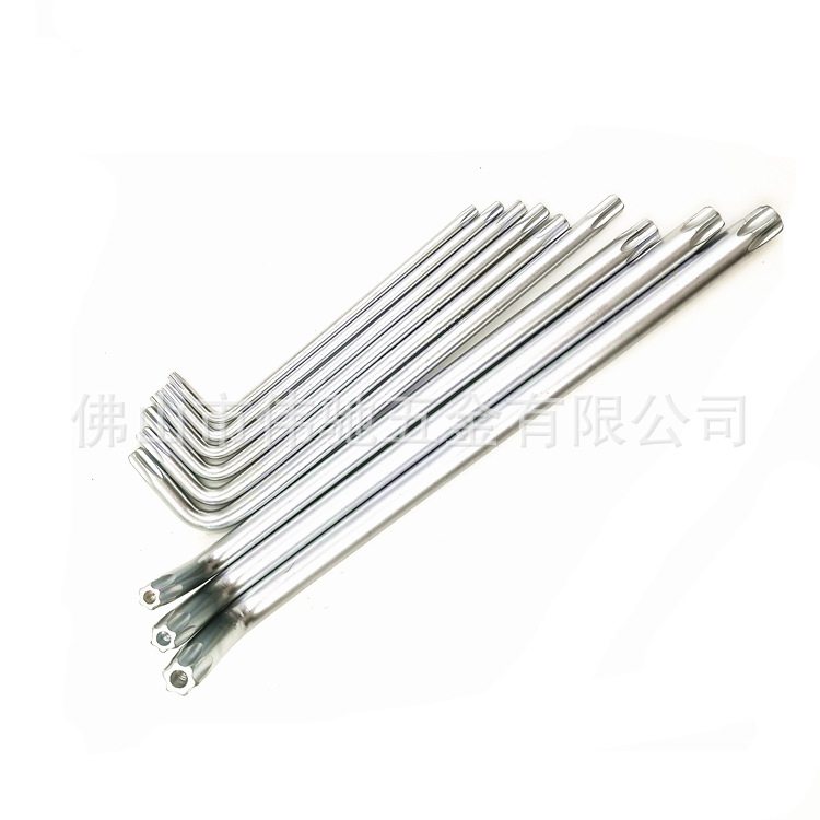 CRV加长梅花内六角扳手带孔星型防盗空心扳手T型花型碟刹拆卸扳手