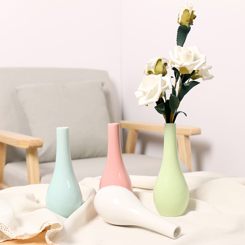 北欧 清新简约玻璃花瓶ins搭配摆件客厅干花插花花器家居装小饰品|ms