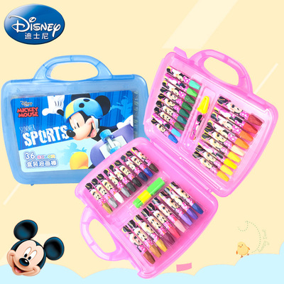 儿童可水洗油画棒36色套装 带握笔器彩色蜡笔 安全无毒丝滑炫彩棒