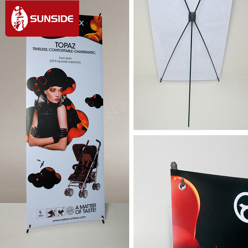 深圳厂家X展架80X180注水门型展架广告展示架手举牌喷绘写真制作