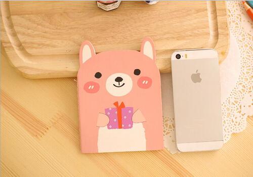 Factory direct sales creative stationery cute bear notebook small animal notepad cartoon portable notebook customized wholesale
