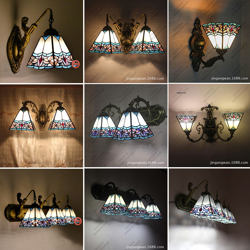 European Style Mirror Front Light LED Wash Room Light Wash Basin Dressing Table American Style Creative Personality Wash Table Toilet Light