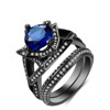 Fashionable jewelry, shiny zirconium, ring suitable for men and women, European style, micro incrustation, wholesale