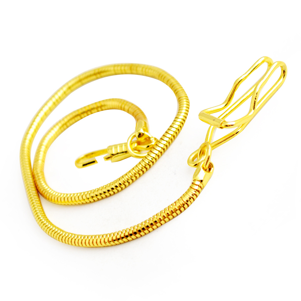 Venta caliente Caballero Reloj de bolsillo de 39 mm de longitud Cadena de serpiente Material de cobre Reloj de bolsillo Cadena colgante No se daña fácilmente Accesorios de reloj_voghion.com