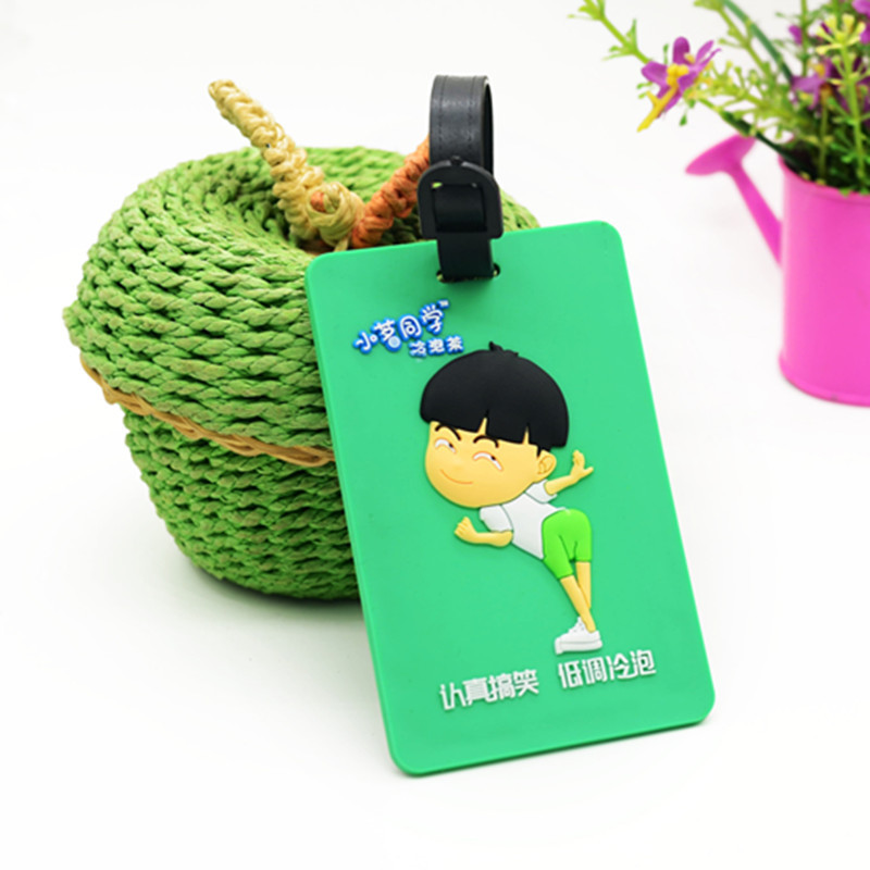 factory customized originality Small gifts PVC Soft glue Luggage tag Cartoon rubber Boarding