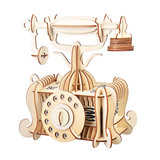 Старомодный телефон с лазером, трехмерная головоломка, конструктор для взрослых, деревянная игрушка, DIY