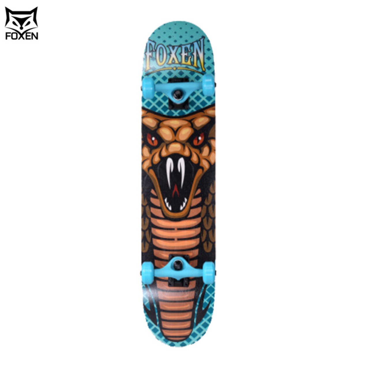 Professional universal skateboard with two curved ends on four…