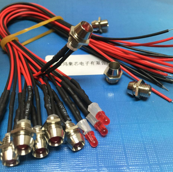 3mm红发红金属座