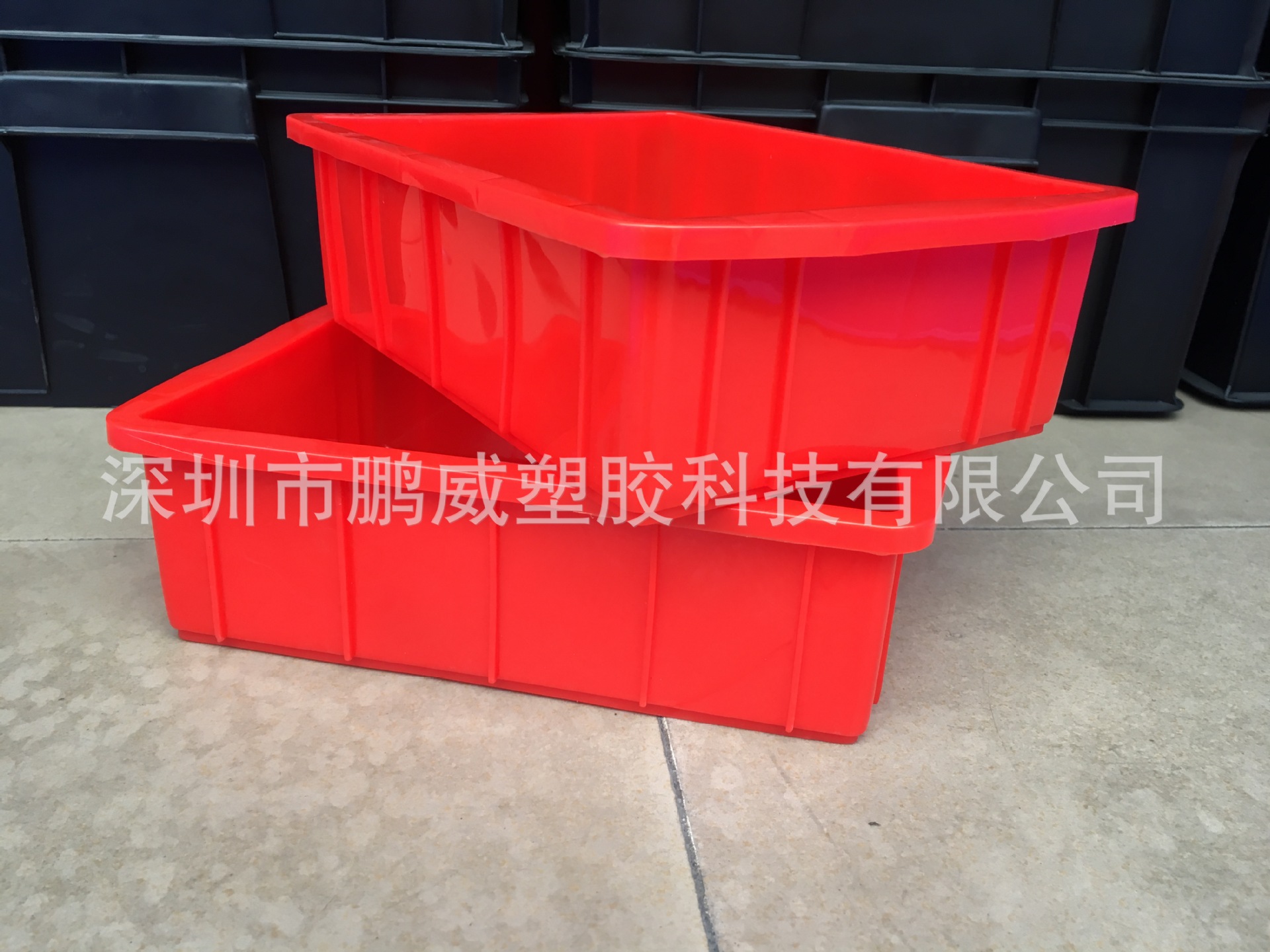 常州文具加工厂通用周转箱  小型零件分隔箱 加厚红色PE材质胶盒