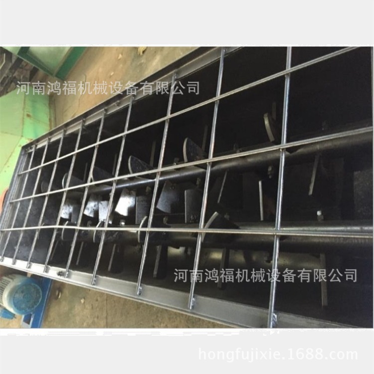 加厚搅拌叶 双轴污泥搅拌机 粉末加湿同心卧式搅拌机 双轴搅拌机