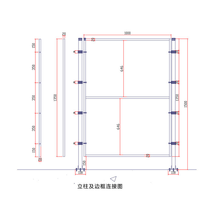 机器人围栏车间护栏 仓库围网防护网隔离网无缝镀锌卡扣 卡环详情9