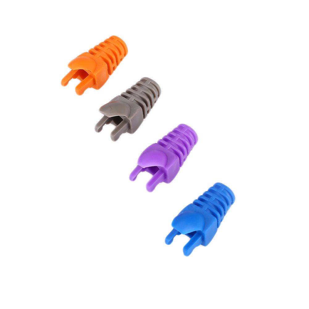 (中性)（50Pcs)网络RJ45电缆端插头连接器护盖帽 颜
