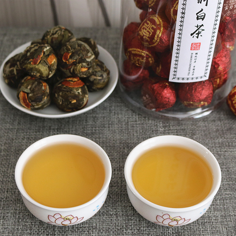 Fuding Dried tangerine peel White tea Alpine Aged White tea Tribute eyebrow Dried tangerine peel White tea Chocolate balls Dragon Ball Tea wholesale