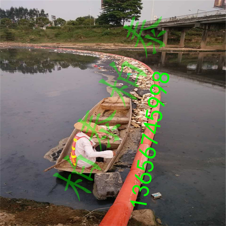 取水口拦污浮排 水电站自浮式拦污漂排浮筒