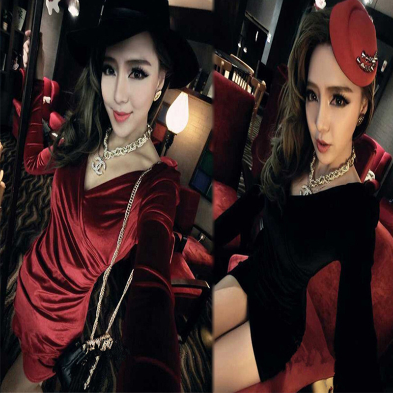 Korean wish Amazon ebay AliExpress European and American women's sexy V-neck dress mini skirt dress