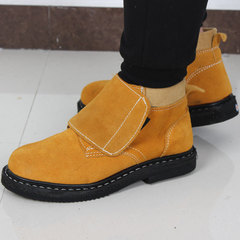 Welding anti-smash anti-stab labor protection shoes anti-spark splash hot safety shoes cowhide tire sole anti-slip wear-resistant work shoes